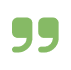 Green quotation marks on black background.